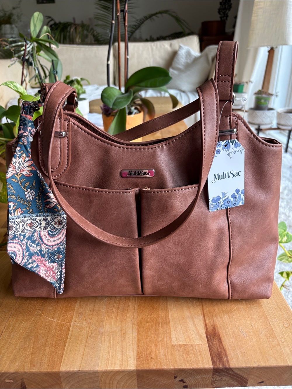 Leather Tote Bag in Cognac Brown - Women’s Everyday Carry